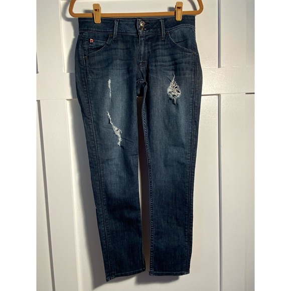 Hudson Mid-Rise Distressed Skinny Jeans - Size 27 * WJ03 - Picture 5 of 11